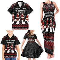 Skeleton Santa Claus Family Matching Tank Maxi Dress and Hawaiian Shirt Santa Claus Is Coming Cross Street - Wonder Print Shop