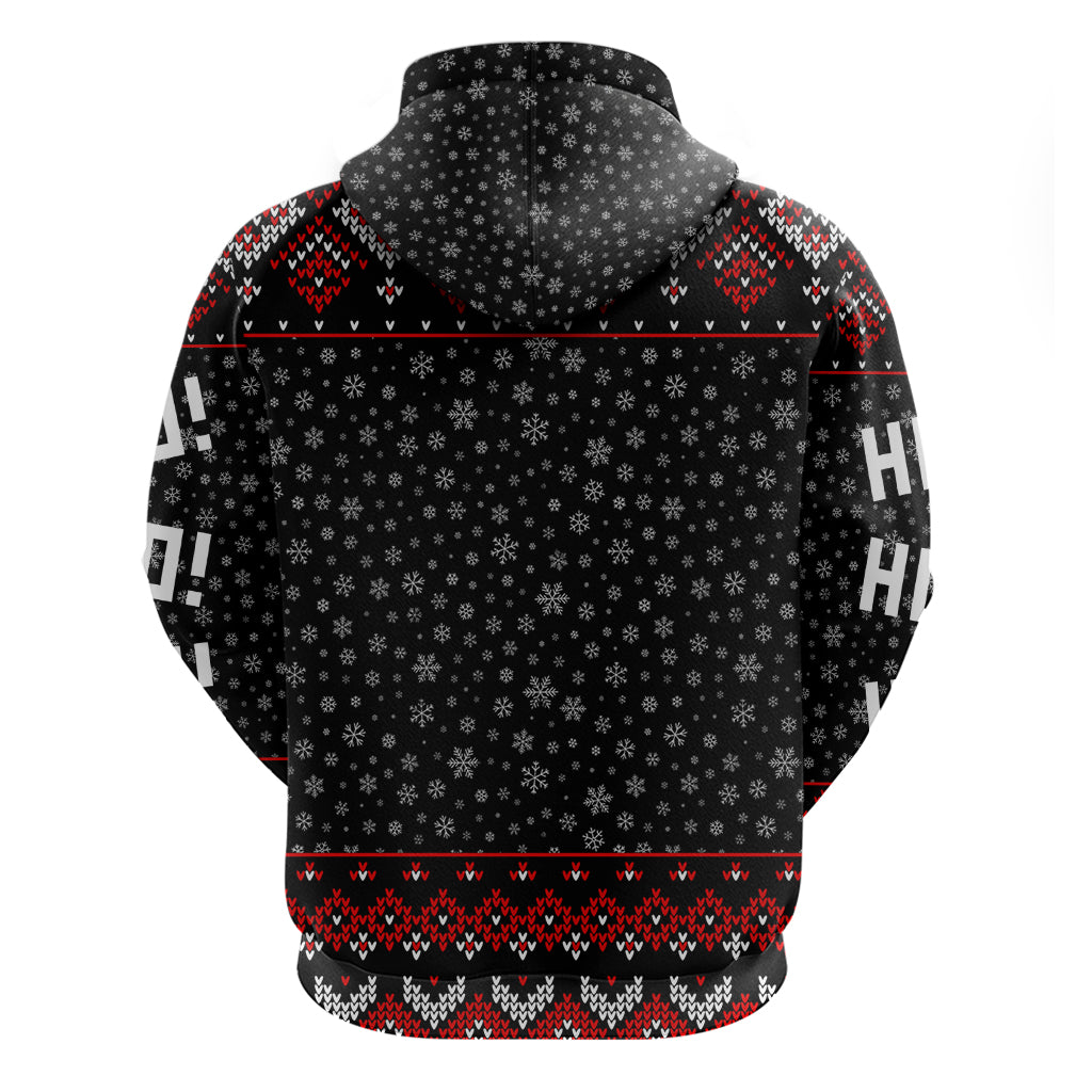 Skeleton Santa Claus Hoodie Santa Claus Is Coming Cross Street - Wonder Print Shop
