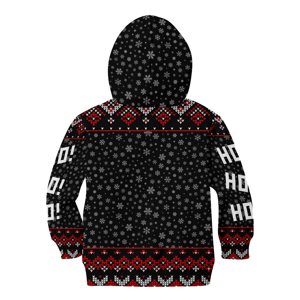 Skeleton Santa Claus Kid Hoodie Santa Claus Is Coming Cross Street - Wonder Print Shop