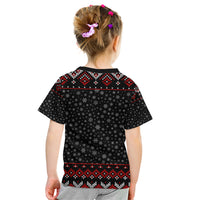 Skeleton Santa Claus Kid T Shirt Santa Claus Is Coming Cross Street - Wonder Print Shop