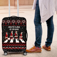 Skeleton Santa Claus Luggage Cover Santa Claus Is Coming Cross Street - Wonder Print Shop