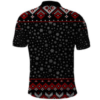 Skeleton Santa Claus Polo Shirt Santa Claus Is Coming Cross Street - Wonder Print Shop