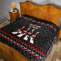 Skeleton Santa Claus Quilt Santa Claus Is Coming Cross Street - Wonder Print Shop