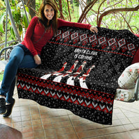 Skeleton Santa Claus Quilt Santa Claus Is Coming Cross Street - Wonder Print Shop