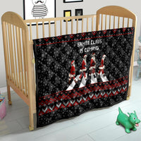 Skeleton Santa Claus Quilt Santa Claus Is Coming Cross Street - Wonder Print Shop