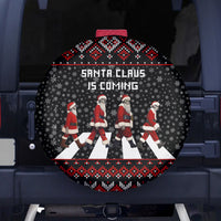 Skeleton Santa Claus Spare Tire Cover Santa Claus Is Coming Cross Street - Wonder Print Shop