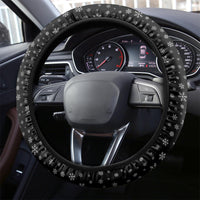 Skeleton Santa Claus Steering Wheel Cover Santa Claus Is Coming Cross Street - Wonder Print Shop