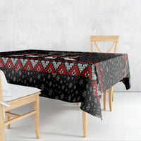 Skeleton Santa Claus Tablecloth Santa Claus Is Coming Cross Street - Wonder Print Shop