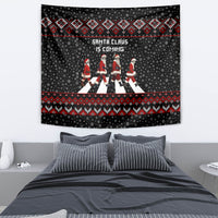 Skeleton Santa Claus Tapestry Santa Claus Is Coming Cross Street - Wonder Print Shop