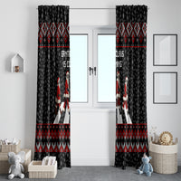 Skeleton Santa Claus Window Curtain Santa Claus Is Coming Cross Street - Wonder Print Shop