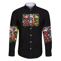 Sugar Skull Santa Family Matching Off Shoulder Short Dress and Hawaiian Shirt The Good Girl In Me Got Tired So Bitch In Me Came Out - Wonder Print Shop