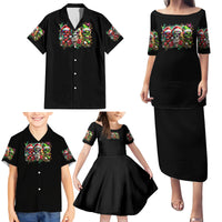 Sugar Skull Santa Family Matching Puletasi Dress and Hawaiian Shirt The Good Girl In Me Got Tired So Bitch In Me Came Out - Wonder Print Shop