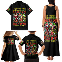 Sugar Skull Santa Family Matching Tank Maxi Dress and Hawaiian Shirt The Good Girl In Me Got Tired So Bitch In Me Came Out - Wonder Print Shop