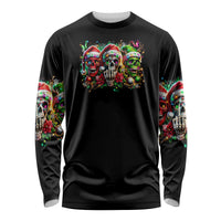 Sugar Skull Santa Long Sleeve Shirt The Good Girl In Me Got Tired So Bitch In Me Came Out - Wonder Print Shop