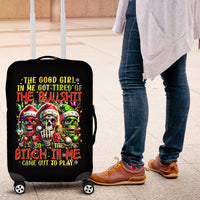 Sugar Skull Santa Luggage Cover The Good Girl In Me Got Tired So Bitch In Me Came Out - Wonder Print Shop