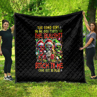 Sugar Skull Santa Quilt The Good Girl In Me Got Tired So Bitch In Me Came Out - Wonder Print Shop
