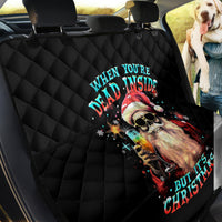 Skeleton Santa Claus Back Car Seat Cover Whe You're Dead Inside But It's Christmas - Wonder Print Shop