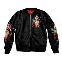 Skeleton Santa Claus Bomber Jacket Whe You're Dead Inside But It's Christmas - Wonder Print Shop