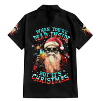 Skeleton Santa Claus Family Matching Mermaid Dress and Hawaiian Shirt Whe You're Dead Inside But It's Christmas - Wonder Print Shop