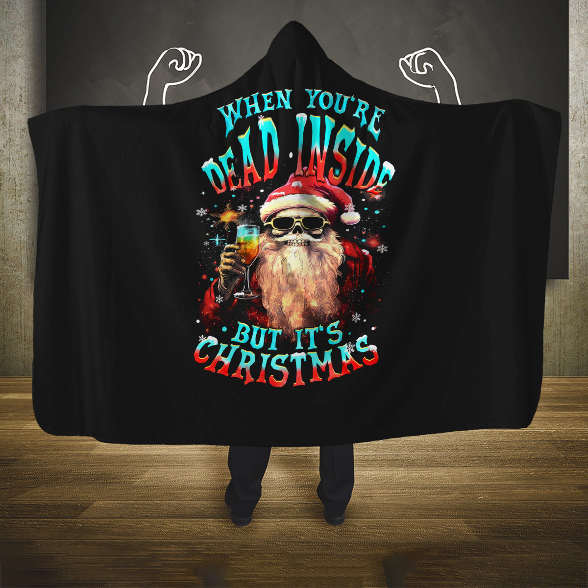 skeleton-santa-claus-hooded-blanket-whe-youre-dead-inside-but-its-christmas