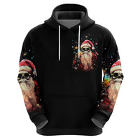 Skeleton Santa Claus Hoodie Whe You're Dead Inside But It's Christmas - Wonder Print Shop