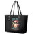 Skeleton Santa Claus Leather Tote Bag Whe You're Dead Inside But It's Christmas - Wonder Print Shop