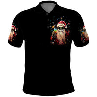 Skeleton Santa Claus Polo Shirt Whe You're Dead Inside But It's Christmas - Wonder Print Shop