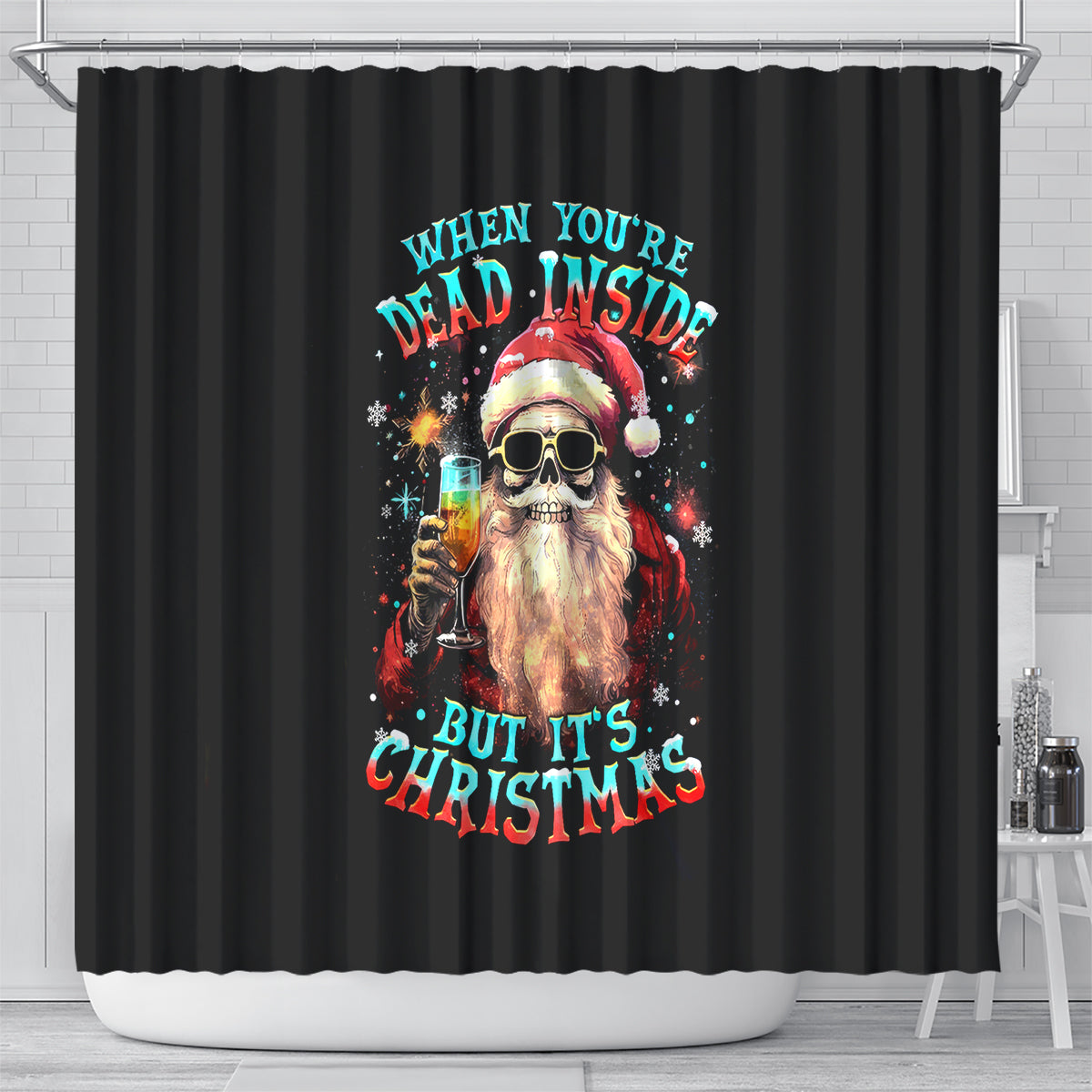 skeleton-santa-claus-shower-curtain-whe-youre-dead-inside-but-its-christmas