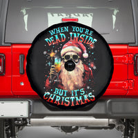 Skeleton Santa Claus Spare Tire Cover Whe You're Dead Inside But It's Christmas - Wonder Print Shop