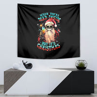 Skeleton Santa Claus Tapestry Whe You're Dead Inside But It's Christmas - Wonder Print Shop
