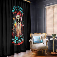 Skeleton Santa Claus Window Curtain Whe You're Dead Inside But It's Christmas - Wonder Print Shop