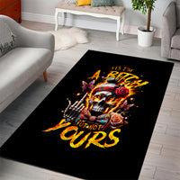 Lady Skull Area Rug Yes I'm A Bitch But Not Yours - Wonder Print Shop