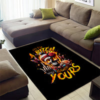 Lady Skull Area Rug Yes I'm A Bitch But Not Yours - Wonder Print Shop