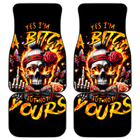 Lady Skull Car Mats Yes I'm A Bitch But Not Yours - Wonder Print Shop