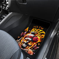 Lady Skull Car Mats Yes I'm A Bitch But Not Yours - Wonder Print Shop