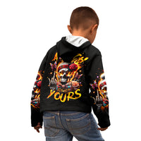 Lady Skull Kid Hoodie Yes I'm A Bitch But Not Yours - Wonder Print Shop