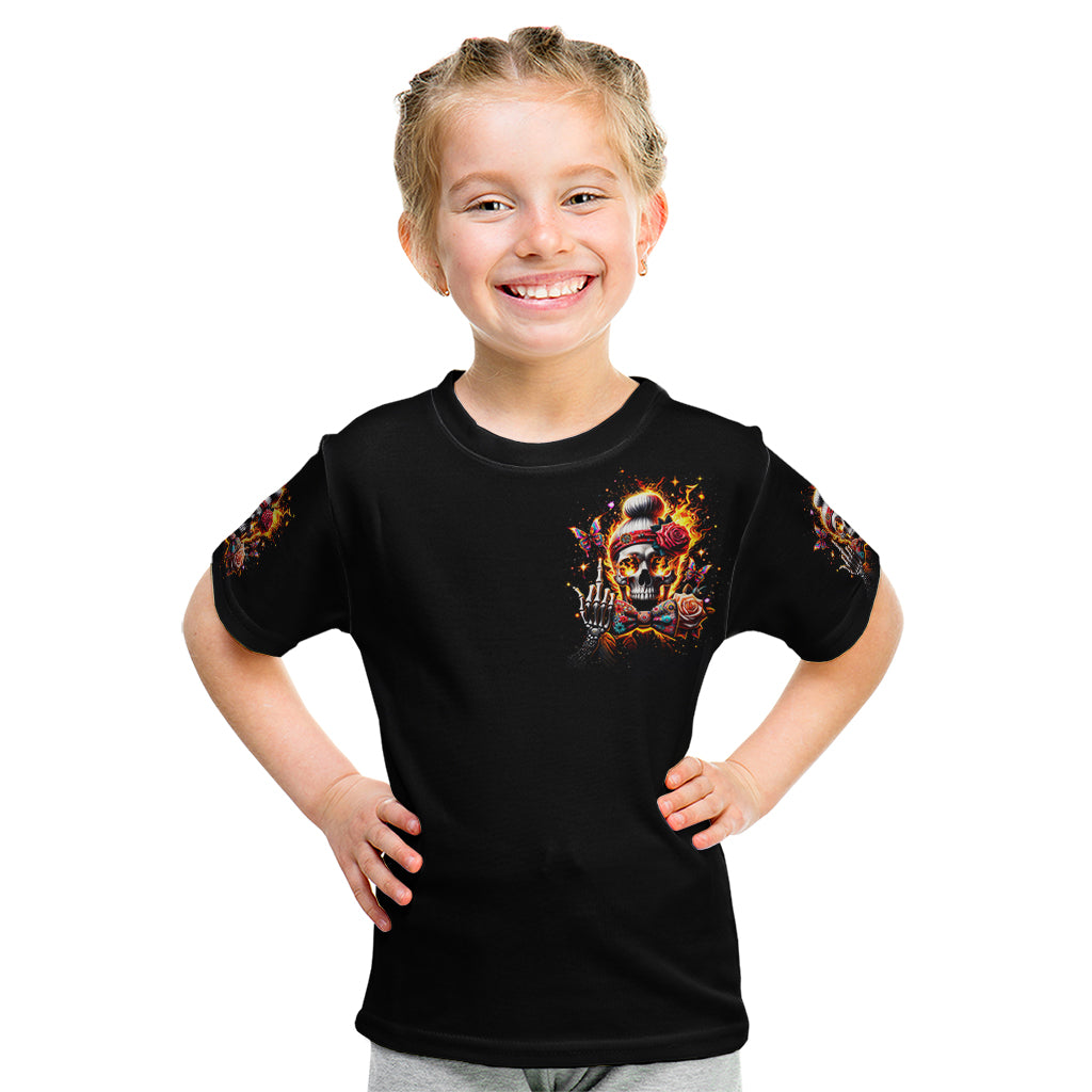 Lady Skull Kid T Shirt Yes I'm A Bitch But Not Yours - Wonder Print Shop