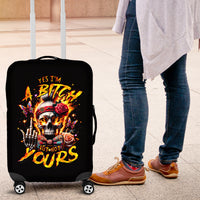 Lady Skull Luggage Cover Yes I'm A Bitch But Not Yours - Wonder Print Shop
