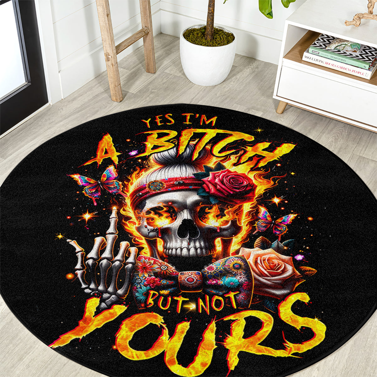 lady-skull-round-carpet-yes-im-a-bitch-but-not-yours