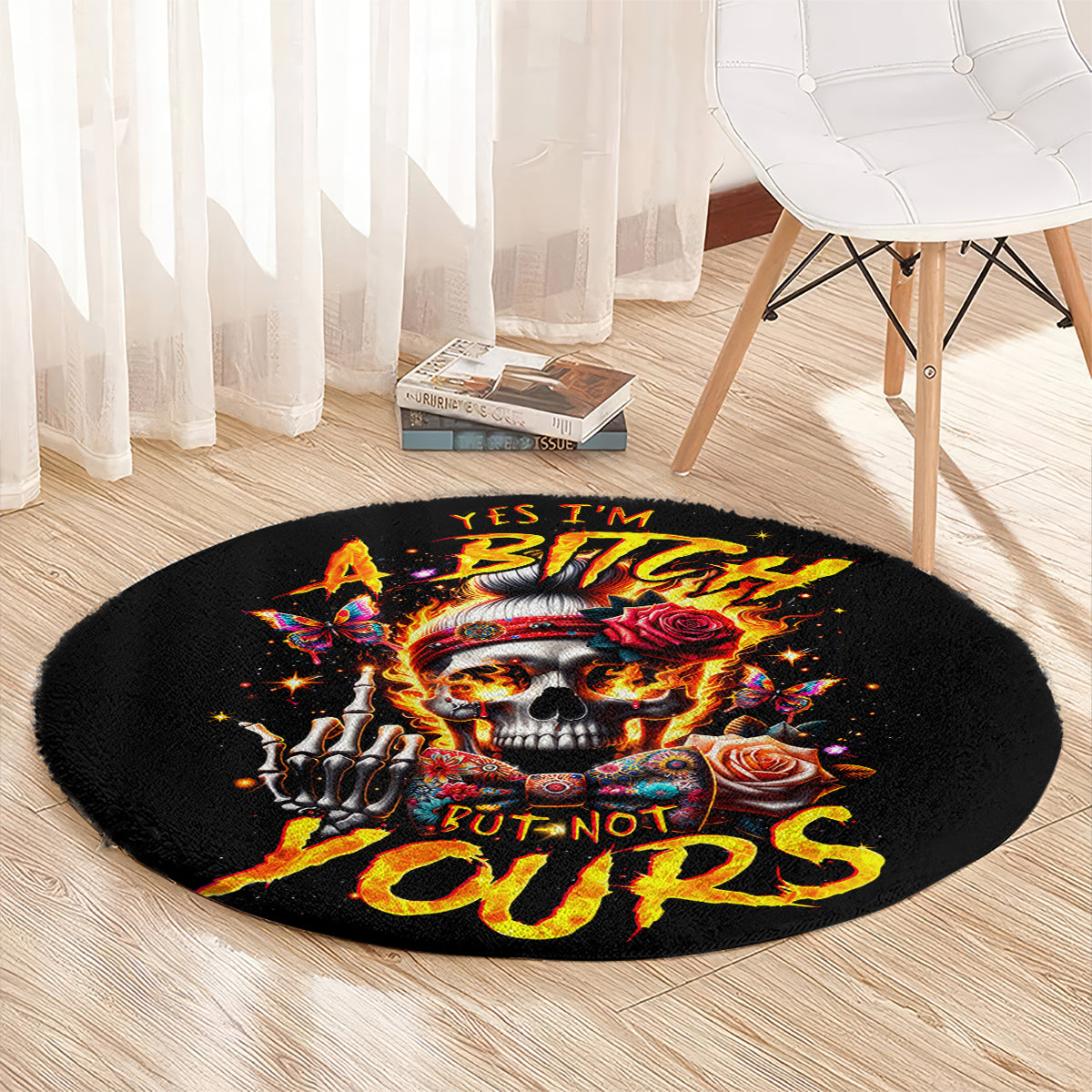 lady-skull-round-carpet-yes-im-a-bitch-but-not-yours