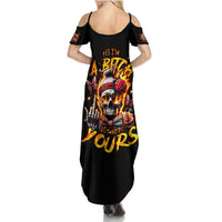 Lady Skull Summer Maxi Dress Yes I'm A Bitch But Not Yours - Wonder Print Shop
