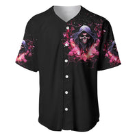 Rose Skull Baseball Jersey Next Time My Name Comes Out Of Your Mouth Choke On iT Bitch - Wonder Print Shop