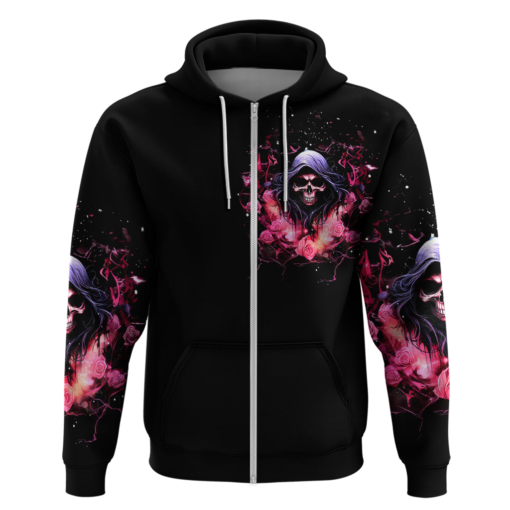Rose Skull Hoodie Next Time My Name Comes Out Of Your Mouth Choke On iT Bitch - Wonder Print Shop