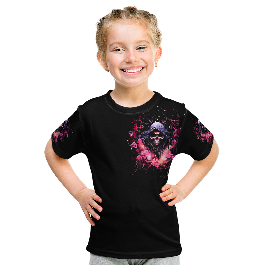 Rose Skull Kid T Shirt Next Time My Name Comes Out Of Your Mouth Choke On iT Bitch - Wonder Print Shop