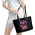 Rose Skull Leather Tote Bag Next Time My Name Comes Out Of Your Mouth Choke On iT Bitch - Wonder Print Shop