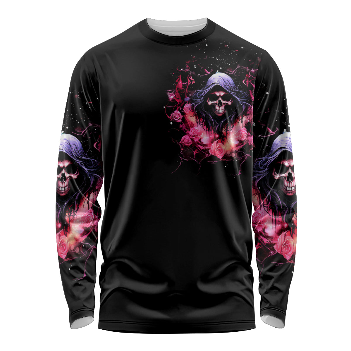 Rose Skull Long Sleeve Shirt Next Time My Name Comes Out Of Your Mouth Choke On iT Bitch - Wonder Print Shop