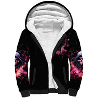 Rose Skull Sherpa Hoodie Next Time My Name Comes Out Of Your Mouth Choke On iT Bitch - Wonder Print Shop