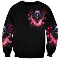 Rose Skull Sweatshirt Next Time My Name Comes Out Of Your Mouth Choke On iT Bitch - Wonder Print Shop