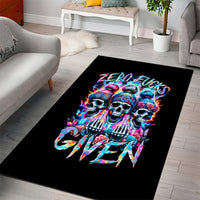 Lady Skull Area Rug Zero Fucks Given - Wonder Print Shop