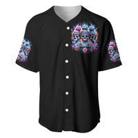 Lady Skull Baseball Jersey Zero Fucks Given - Wonder Print Shop